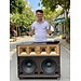 Loa tủ điện MTMax BK44 - loa kéo di động ngoài trời bass 4 tấc đôi ngang, 4 treble - Loa khủng long công suất cực lớn đến 6500W - Kèm 2 micro UHF - Kết nối Bluetooth, AV, USB, TF card, TWS - Thùng gỗ cao cấp cho âm thanh mạnh mẽ, chân thực -Hàng nhập khẩu