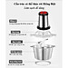 Máy Xay Thịt Đa Năng Cối Inox 2 Lít Dao Thép 4 Lưỡi Siêu Khoẻ - Hàng nhập khẩu