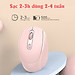 Chuột không dây Bluetooth, chuột máy tính HXSJ M107B chống ồn, DPI 1600, chế độ kép wireless usb 2.4Ghz, bluetooth chuyên dùng cho laptop, máy tính, tivi - Hàng chính hãng