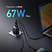 Cốc sạc Anker GaNPrime Portable Wall Charger 67W 2Type-C 1USB A2669 - Hàng chính hãng