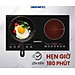 Bếp Đôi Điện Từ Hồng Ngoại Daewoo DWHB-3801C, mặt kính pha lê bóng 3800W, phù hợp mọi loại nồi - Hàng chính hãng