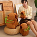 Thú nhồi bông Capybara đeo balo rùa xanh êm mịn dễ thương cao cấp - Size từ 35cm đến 90cm - Quà tặng gấu bông Capybara nhồi bông dễ thương - Gối ôm mềm mịn cho bé