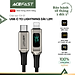 Cáp sạc ACEFAST Type C to Light.ning sạc nhanh 30W, dài 1.2m có màn LED hiển thị thông số - C6-01 Hàng chính hãng