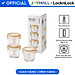 Bộ 3 hộp thủy tinh đựng thức ăn dặm cho bé Lock&Lock 280ml x 3 hộp LLG542S3IVY - Hàng chính hãng, có vạch chia - JoyMall