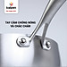Chảo sâu lòng Inox 304 đúc liền khối 3 lớp miệng rót Kalpen Zenger 28cm, bảo hành 5 năm