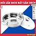 Nồi Lẩu Inox 304 Đáy Sần (Size 30cm) Dùng Trên Mọi Loại Bếp, Phù Hợp Ăn Lẩu, Xào Thực Phẩm