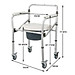 Ghế bô vệ sinh Nikita Inox cao cấp, có bánh xe di chuyển tiện lợi, cho người già, người bệnh và trẻ em mẫu 2021