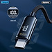 Cáp sạc siêu nhanh 100W TypecC to TypeC Remax RC-128a tích hợp đồng hồ đo công suất sạc - Hàng chính hãng