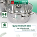 Bộ Nồi và chảo 3 Đáy Inox 430 Fivestar Standard bếp từ nắp kính