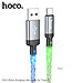 Cáp Sạc Nhanh Dành Cho Hoco U112 Shine 3A Đèn Led Đổi Màu Cổng Type C Dây Dài 1M Hàng Chính Hãng