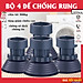 Bộ 4 Chân Chống Rung Cho Máy Giặt, Tủ Lạnh - Chân Kê Tăng Giảm Chiều Cao, Đế Cao Su Chống Rung, Chống Trượt Tối Ưu  Hàng Nhập Khẩu