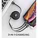 Cáp sạc nhanh dây rút 3 đầu Hoco U50 - HÀNG CHÍNH HÃNG