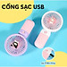 Quạt Mini Để Bàn, Quạt Tích Điện Sạc USB - Quạt Cầm Tay Tốc Độ, Điều Chỉnh Hướng Gió Xoay 360 Độ, Kiểu Dáng Sang Trọng , Không Gây Ồn, Pin Sạc - Giao Màu Ngẫu Nhiên - Hàng Nhập Khẩu