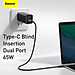 Adapter củ cóc sạc nhanh 65W đa năng USB & PD Type-C hiệu Baseus GaN2 Lite chuẩn sạc nhanh PD 3.0 & QC 4.0 công nghệ GAN thế hệ 2, chip BPS 2.0 - hàng nhập khẩu