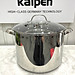 Nồi luộc gà inox 304 cao cấp 5 đáy Kalpen Lermat dung tích 12L/15L, bảo hành 5 năm chuẩn Đức