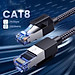 Cáp mạng Cat8 đúc sẵn bọc dù dài 1-5M chính hãng UGREEN NW153 - Hàng chính hãng
