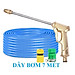Bộ dây vòi xịt nước rửa xe, tưới cây . tăng áp 3 lần, loại 7m, 10m 206701-3 đầu đồng,cút,nối vàng +tặng móc khoá