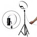 Đèn Livestream size 26 36 45 cm và chân đế 2m hỗ trợ chụp ảnh Make up trang điểm nhiều chế độ sáng, kèm kẹp điện thoại - Hàng chính hãng
