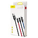 Cáp sạc 3 đầu Baseus Three Primary Colors 3-in-1 Cable USB For M+L+T 3.5A CAMLT-BSY - Hàng chính hãng