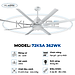 Quạt trần không đèn Klasse 72KSA 362WK Hàng chính hãng