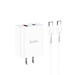Bộ sạc PD20W Hoco C97 chân dẹt cổng USB và Type- C kèm dây sạc Type-C to Type-C dài 1M cho Android - Hàng chính hãng