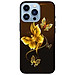 Ốp lưng dành cho Iphone 13 Mini - Iphone 13 - Iphone 13 Pro -  Iphone 13 Pro Max - Bướm Vàng Nền Nâu