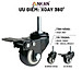Bánh Xe Đen Đầu Vít Xoay 360 Có Khóa, Hàng Chất Lượng ANKAN, Lắp Xe Đẩy Hàng, Tủ, Bàn Ghế