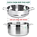 Xửng Hấp Inox 2 Quai Fivestar Tặng 2 Muỗng Canh - Bạc