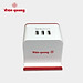 Ổ cắm Điện Quang ĐQ ESK 2WR 23-3U (2 lỗ 3 chấu, 3 USB, dây dài 2m, màu trắng đỏ)