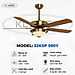 Quạt trần chùm đèn Klasse 52KSP 590Y hàng chính hãng