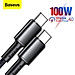Cáp sạc nhanh siêu bền C to C Baseus High Density Braided PD 100W (5A/20V, E-marker Chip, Type C to Type C Fast Charging) - Hàng Chính Hãng