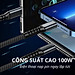 Dây Sạc 3 Đầu, Dây Sạc Nhanh 100W Với 3 Đầu Sạc Phù Hợp Với Nhiều Dòng Điện Thoại Dài Khoảng 1 Mét - Hàng Nhập Khẩu