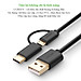 Dây Micro-USB đa năng 2 trong 1 kèm đầu chuyển USB Type C UGREEN US142 - Hàng Chính Hãng