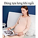 Gối cho bà bầu (Có lót) Babylux Gối bầu cánh tiên cao cấp, vải sợi tre, tặng kèm gối phụ, hỗ trợ giảm Đau lưng, ngủ ngon