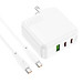 Bộ Củ, cốc sạc nhanh typec 65w cao cấp tiện lợi với 2 cổng Type-C va 1 cổng USB chân dẹp có thể gập gọn lại an toàn chống cháy nổ - Hàng nhập khẩu