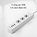 Ổ Cắm Điện Thông Minh 3 Ổ Cắm AC - Pisen 303-EP - Màu Đen