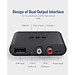 Thiết Bị Nhận Bluetooth, NFC Cho Loa Và Amply Hỗ Trợ Cổng 3.5mm, AV, USB Bộ Thu Phát Bluetooth 5.0 2 in 1 - Chế độ chuyển đổi linh hoạt, Âm Thanh HD, Độ Trễ Thấp, Khoảng Cách Trên 10m Chip thông minh, Cổng kết nối đa dạng RCA AUX USB - Hàng Chính Hãng