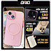 Ốp lưng mỏng chống vân tay màu hồng cho iPhone 16plus / ip16 / ip15 / 15plus / ip14 - Hàng nhập khẩu
