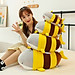 Gấu Bông Cá Mập Lai Ong Siêu Hot Siêu Dễ Thương Cho Bé (25cm--->35cm) Vải Miniso 4 Chiều Co Giãn Êm Ái Mềm Mại, Hàng Xịn