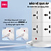 Ổ cắm điện đa năng Deli Công Suất 2500W - Tích Hợp Ổ USB & Type C Thiết Kế Cầu Chì Tự Ngắt Khi Quá Tải, Nắp Chống Giật