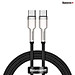 Cáp sạc nhanh 100W type c to type c Baseus Cafule Series Metal - dây sạc 2 đầu type c bọc dù dài 1m 2m cho androi samsung oppo,...vv - hàng chính hãng