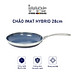 Chảo chiên/ rán iMAT Hybrid Blackcube chống dính Ceramic lòng xanh mới size 28cm