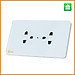 Ổ Cắm Datic 2 Ổ Có Tiếp Địa  Màu Trắng