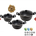 BỘ NỒI FLONAL SET 3 NỒI - KUCHEN- Hàng Chính Hãng
