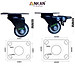 Bánh Xe Đẩy Hàng Có Bạc Đạn Và Khóa ANKAN, Bánh Xe Nhựa PVC Mini 40mm
