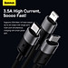 Cáp sạc 3 đầu Baseus StarSpeed 1 for 3 Fast Charging Data Cable USB to M+L+C 3.5A - Hàng chính hãng