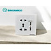 Ổ cắm điện âm tường hình vuông đa năng kèm 2 cổng sạc USB 2.1A tiện lợi Sinoamigo SW-1UAS hàng chính hãng