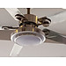 Quạt trần cánh thép, có điều khiển từ xa, có đèn trang trí 52KSI - 506