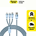 Cáp sạc đa năng Baseus StarSpeed Fast Charging Data Cable 1 for 3 USB to M+L+C 3.5A CAXS - hàng chính hãng