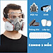 Trọn Bộ Mặt Nạ Chống Độc 3M 6200 Kèm Kính (Phun Thuốc Trừ Sâu, Phun Sơn, Chống Khói Bụi Mịn Và Hóa Chất)